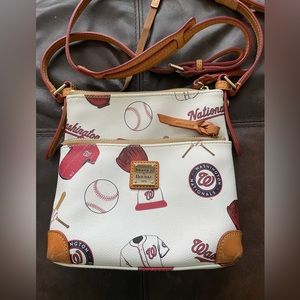 Dooney & Bourke Cream and Brown Crossbody Bag
